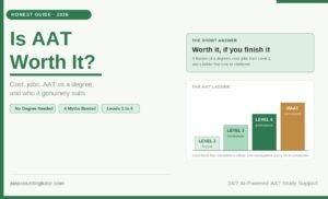 Student weighing whether the AAT qualification is worth it with support from the AI Accounting Tutor